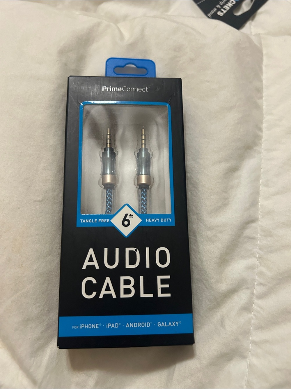 6ft Blue Braided 3.5mm Audio Cable